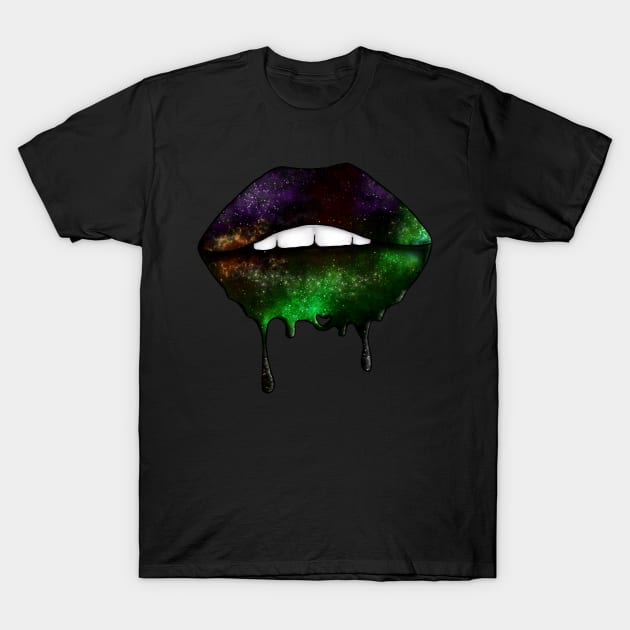 Galaxy Lips T-Shirt by Relentlessartist